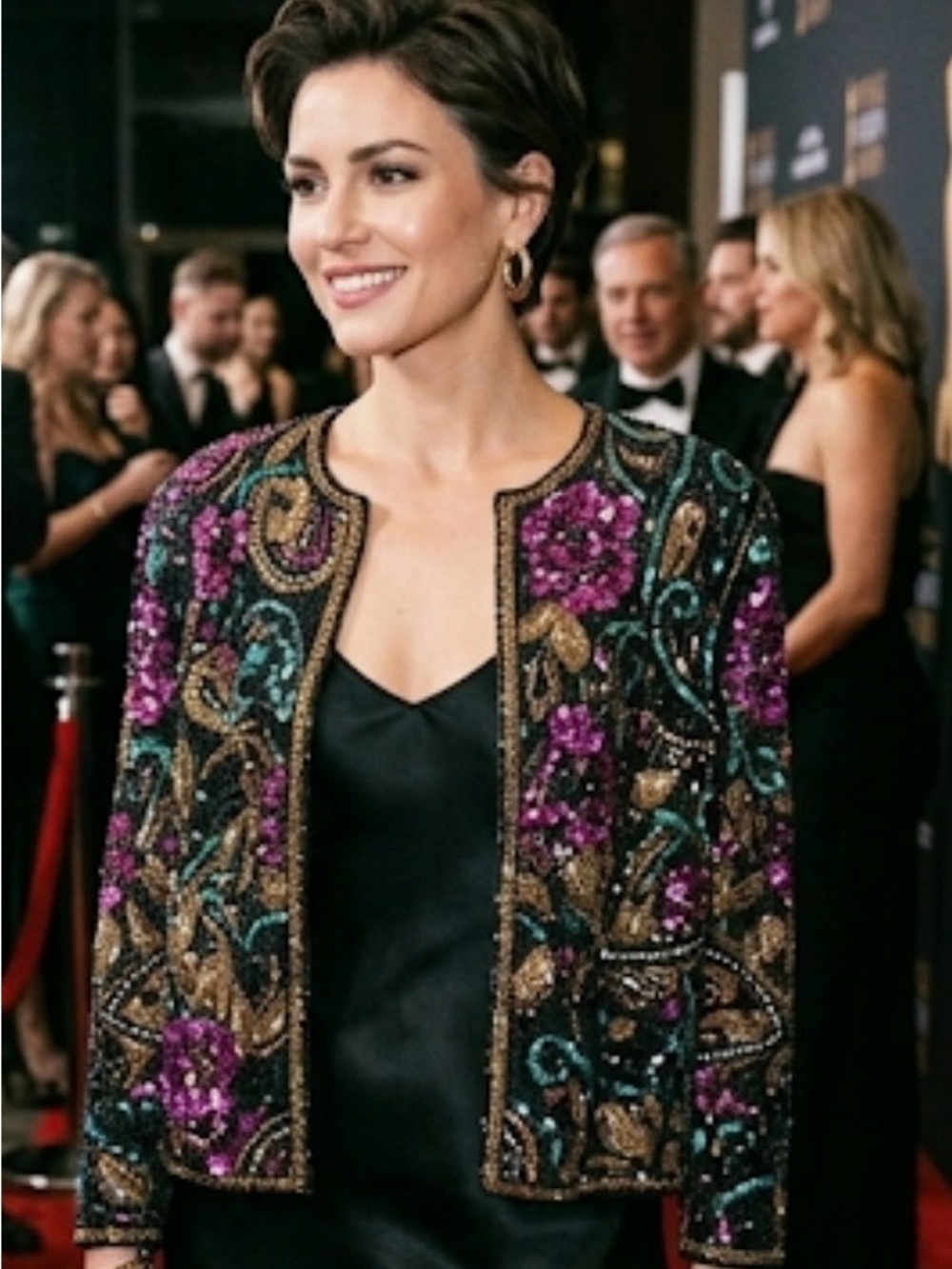 Blacktie Oleg Cassini embellished jacket XL
